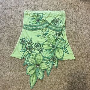 Y2K FLORAL TUBE TOP